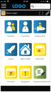 LOGO CRM Startseite mobile Version