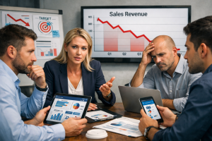 Sales Teams stehen vor Herausforderungen durch Rückläufige Umsätze
