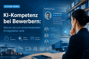 Bewerber müssen heute verschiedene KI-Skills mitbringen, Grafik generiert mit ChatGPT